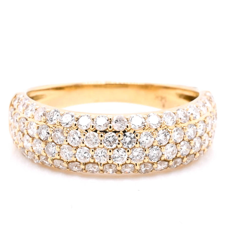 14KT Yellow Gold 1.12CTW Diamond Celebration Ring.