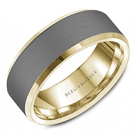 Bleu Royale  14KT Yellow Gold & Tantalum Wedding Band.