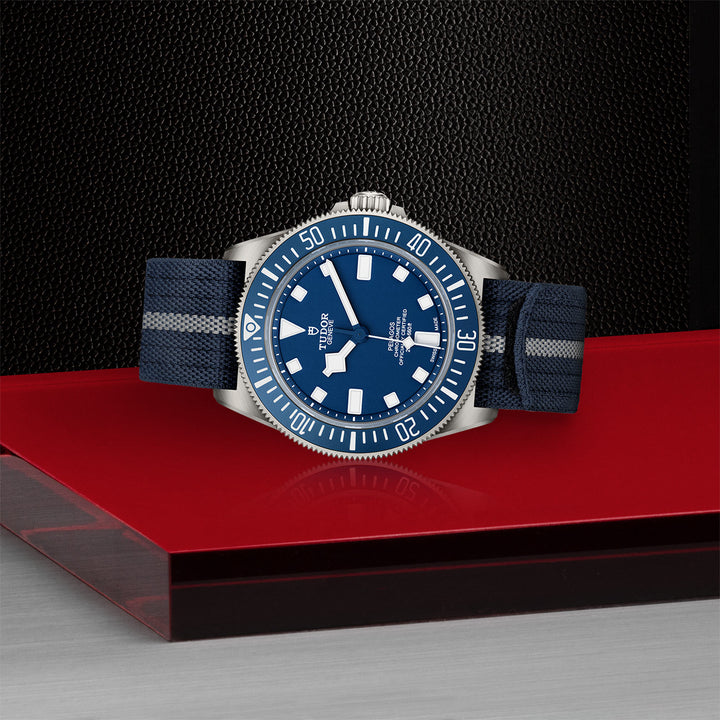 Tudor Pelagos FXD Watch - M25707B/23-0001 - Bidirectional rotating bezel, Navy blue fabric strap