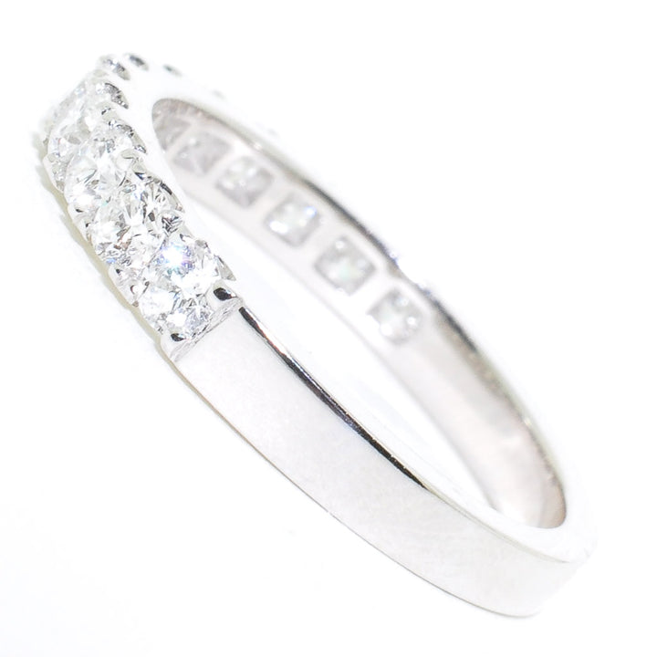 14KT White Gold 0.77CTW Diamond Wedding Band.