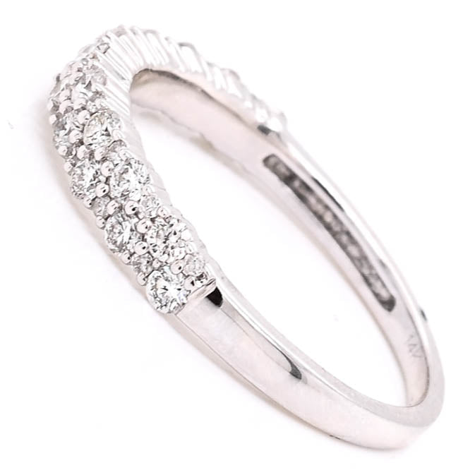 14KT White Gold 0.54CTW Diamond Celebration Ring.