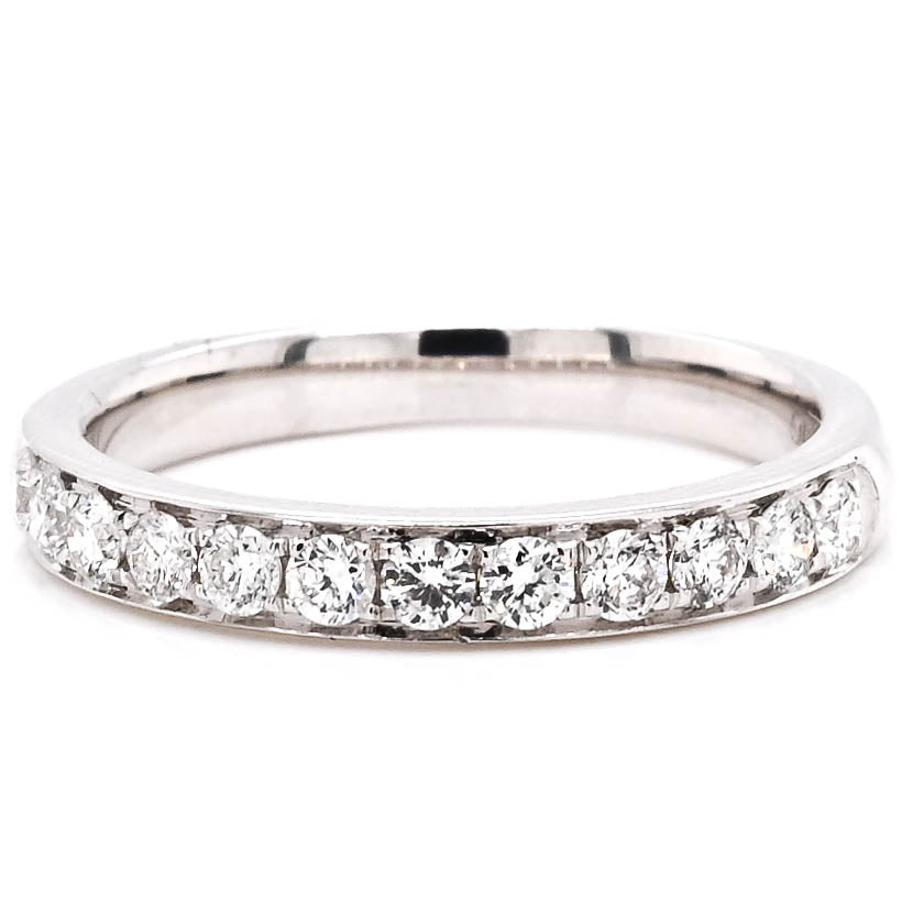 14KT White Gold 0.41CTW Diamond Wedding Band.