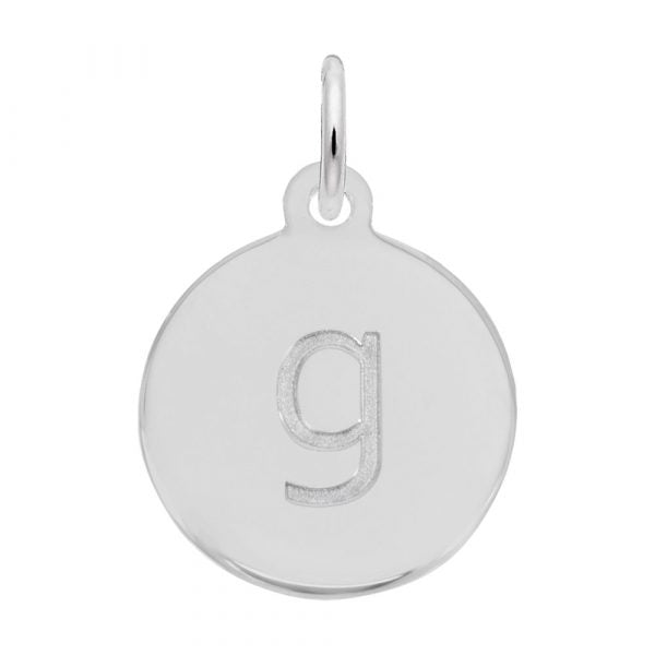 Rembrandt Sterling Silver Block Letter "g" Charm.