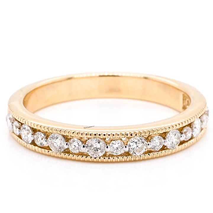 14KT Yellow Gold 0.44CTW Diamond Wedding Band.