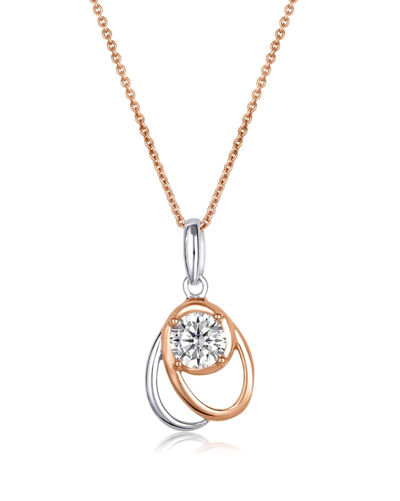 Larus Sterling Silver 18" C.Z  Necklace.