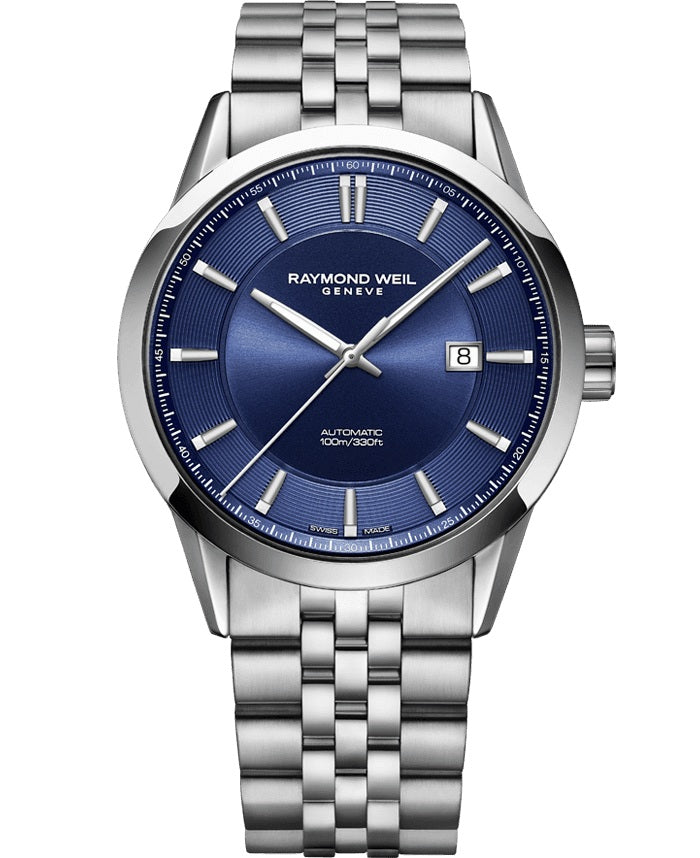Raymond Weil Freelancer Automatic Blue Dial Stainless Steel Bracelet 42mm Watch, 2731-ST-50001