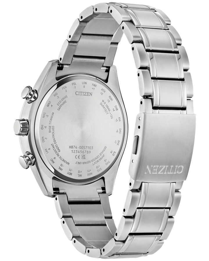 Citizen Tsuki-yomi A-T Moonphase 43mm Eco-Drive Watch. BY1010-57H.