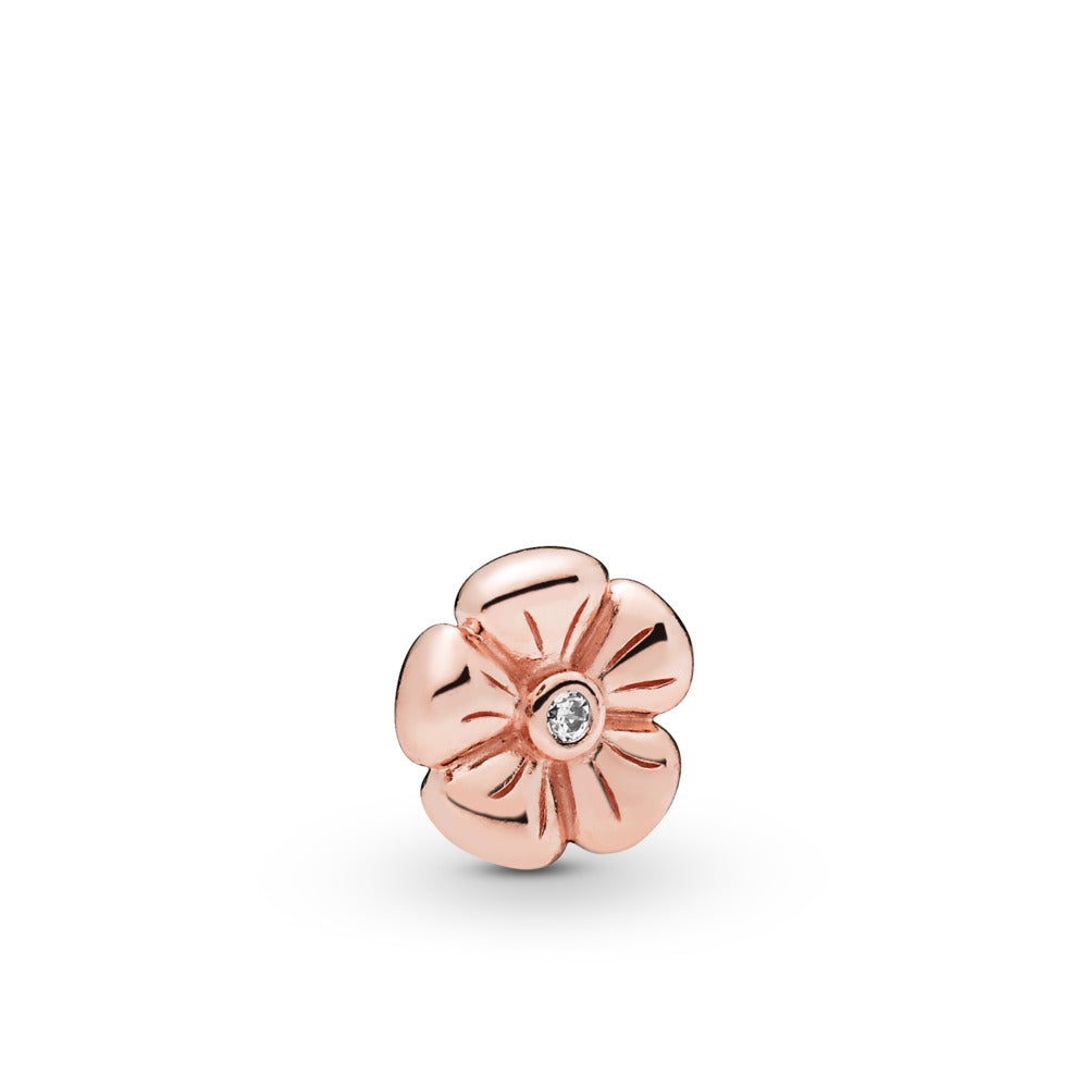 Classic Flower, Clear CZ