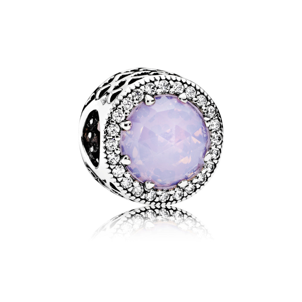 Radiant Hearts, Opalescent Pink Crystal &amp; Clear CZ