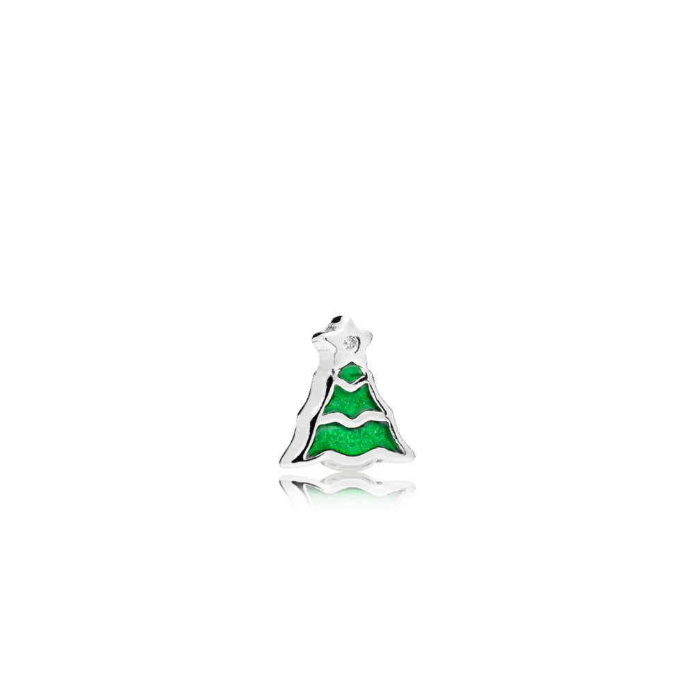 Christmas Tree Petite, Green Enamel &amp; Clear CZ