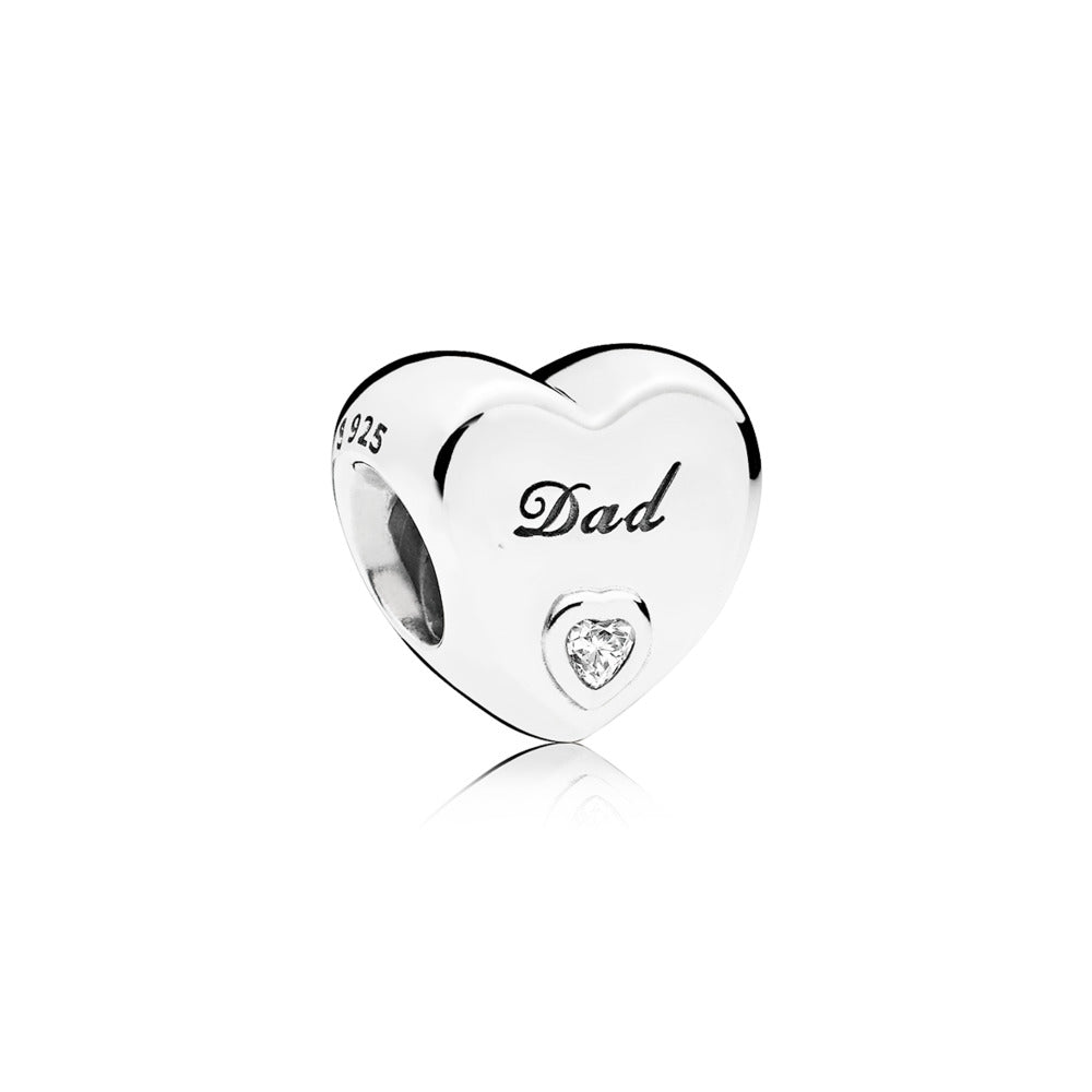 Dad Heart Charm