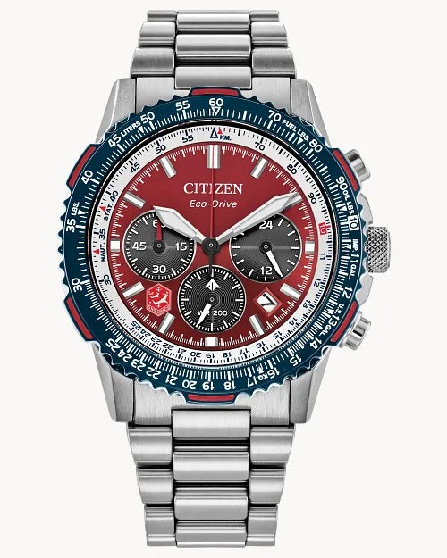 Citizen Promaster Navihawk Snowbirds 40mm Eco-Drive Chronograph Watch. CA4667-53L
