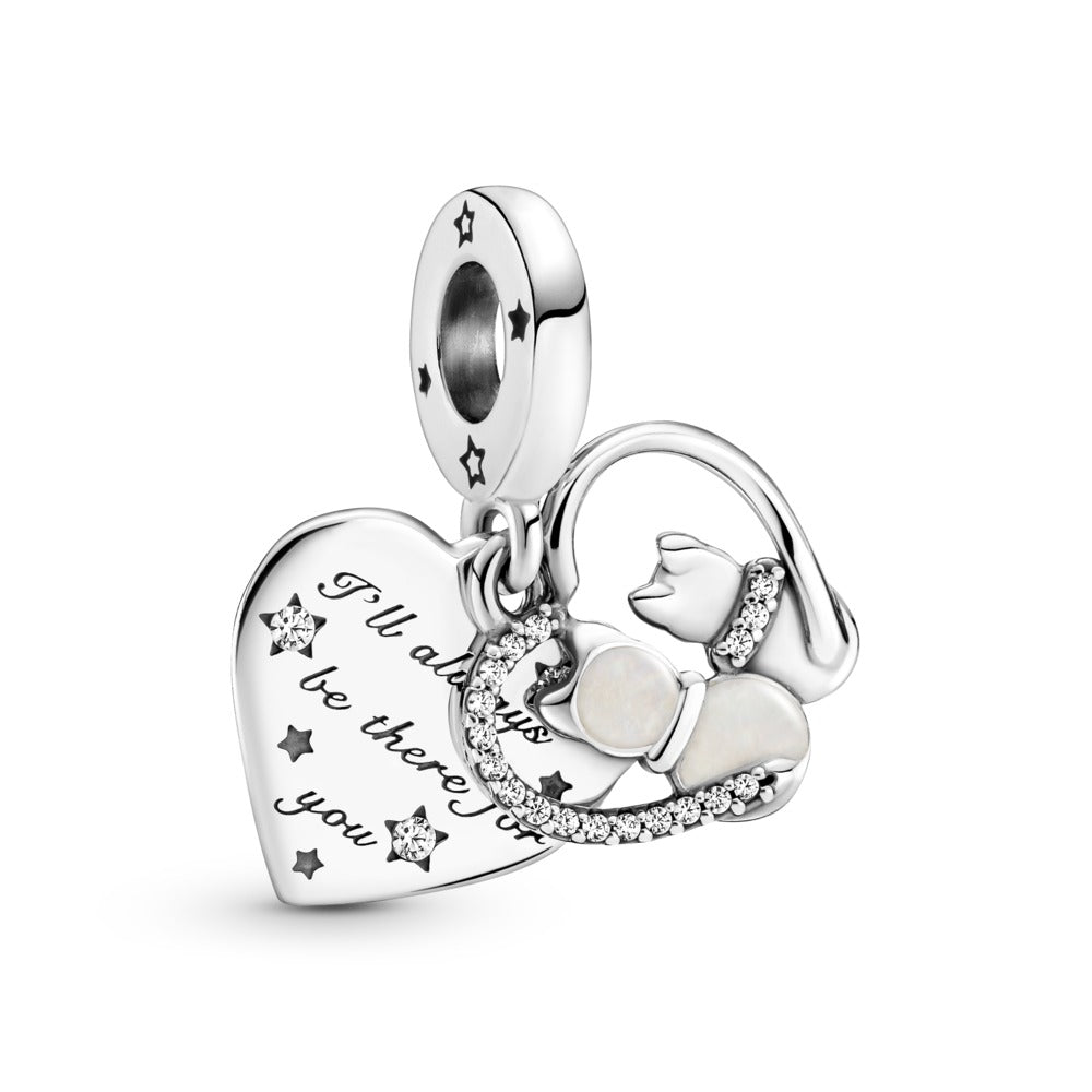 Cats &amp; Hearts Dangle Charm