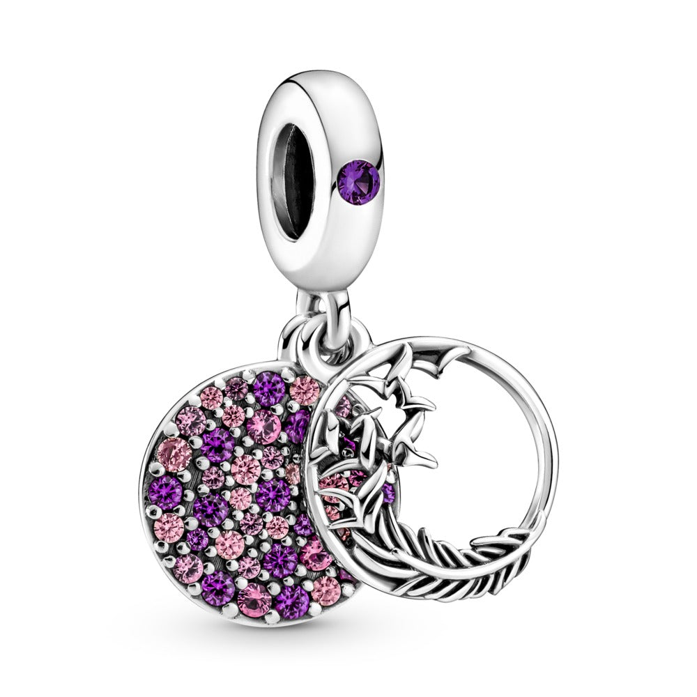 Pandora Pave Feather Dangle Charm.
