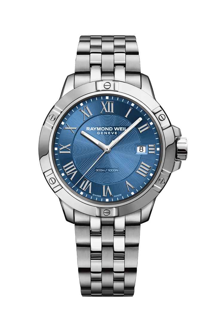 Raymond Weil Tango Classic Quartz Steel Blue Bracelet 41mm Watch.8160-ST-00508