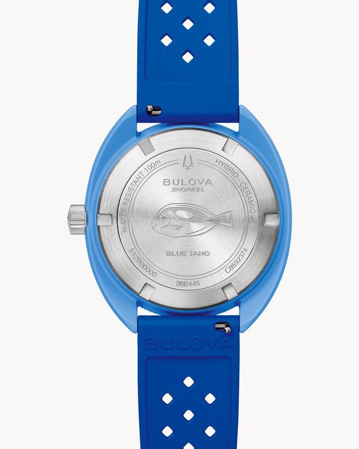 Bulova Snorkle Blue Tang Fish 41mm Quartz Watch. 98B445
