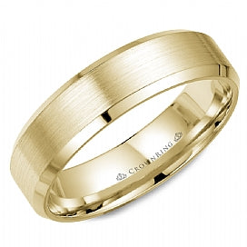 Crown Ring 14KT Yellow Gold Wedding Band.