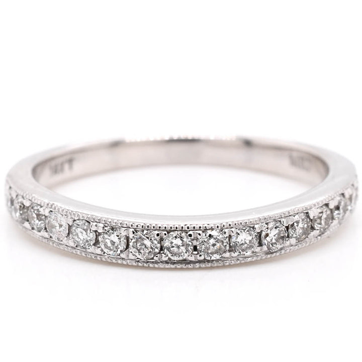 14KT White Gold 0.20CTTW Diamond Wedding Band.