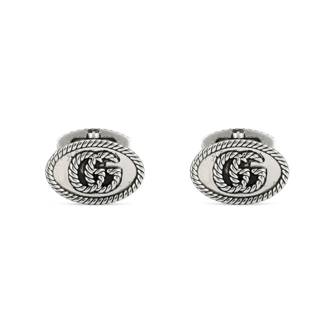 Gucci Sterling Silver Double G cufflinks.