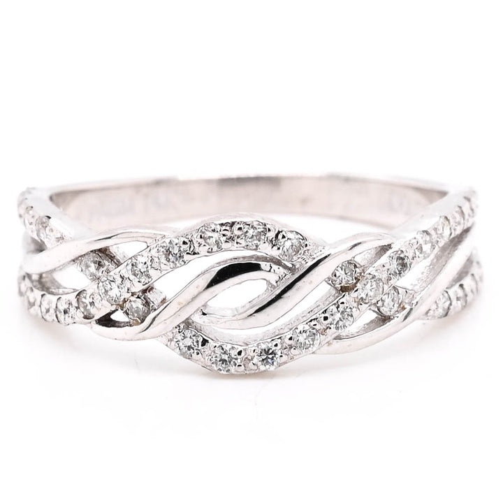 14KT White Gold 0.33CTW Diamond Ring.