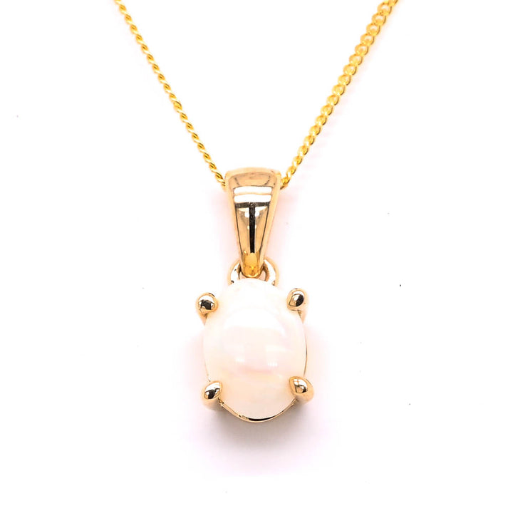 Graziella 10KT Yellow Gold 18" Opal Necklace.