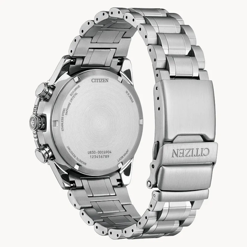 Citizen Promaster Skyhawk U830 43mm Chronogrph Ec-Drive Watch. JV2000-51L