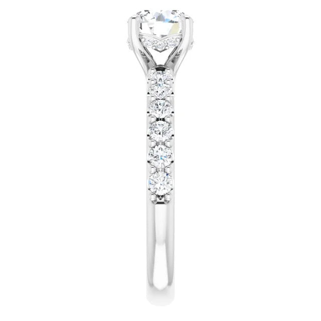 Graziella Originals Diamond Engagement Ring. 1.04CTW I1 - F Center Diamond.