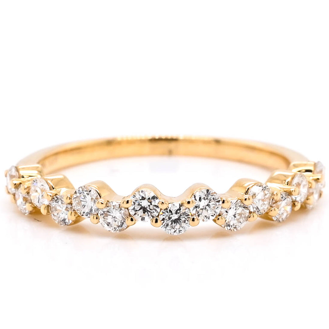 14KT Yellow Gold 0.45CTW Diamond Wedding Band.