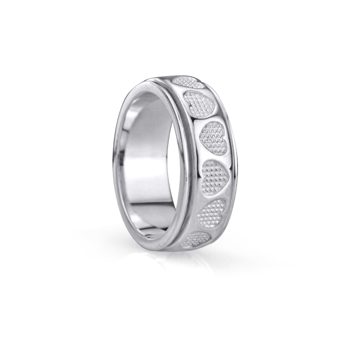 Maya Meditation Ring. Sterling Silver. Size 7.