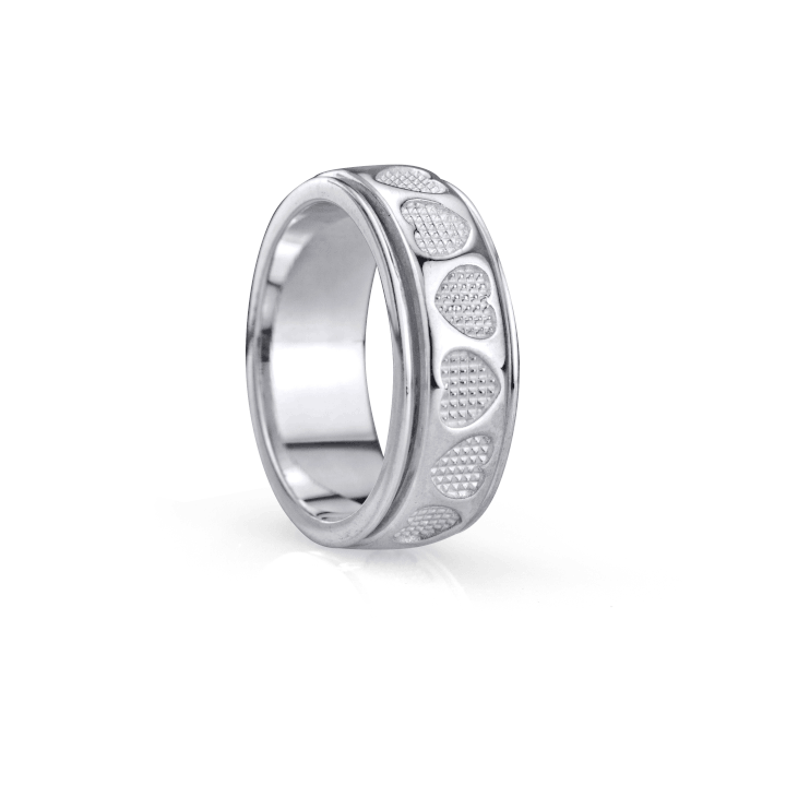Maya Meditation Ring. Sterling Silver. Size 8.