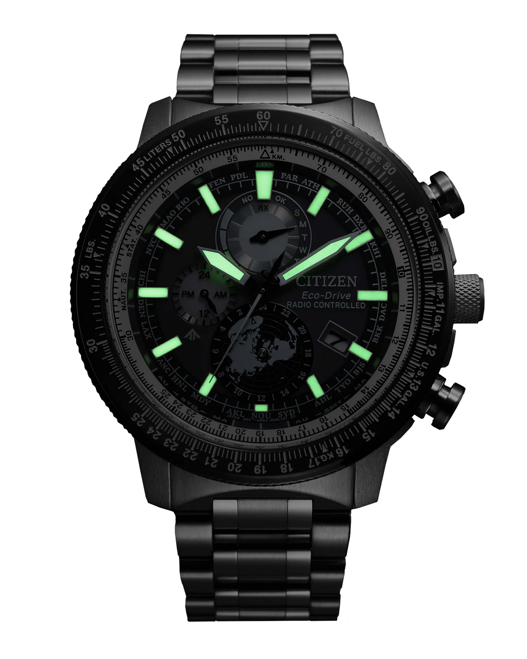 Citizen Promaster Geo Trekker 46mm Chronograph Eco-Drive Watch. BY3006-53H