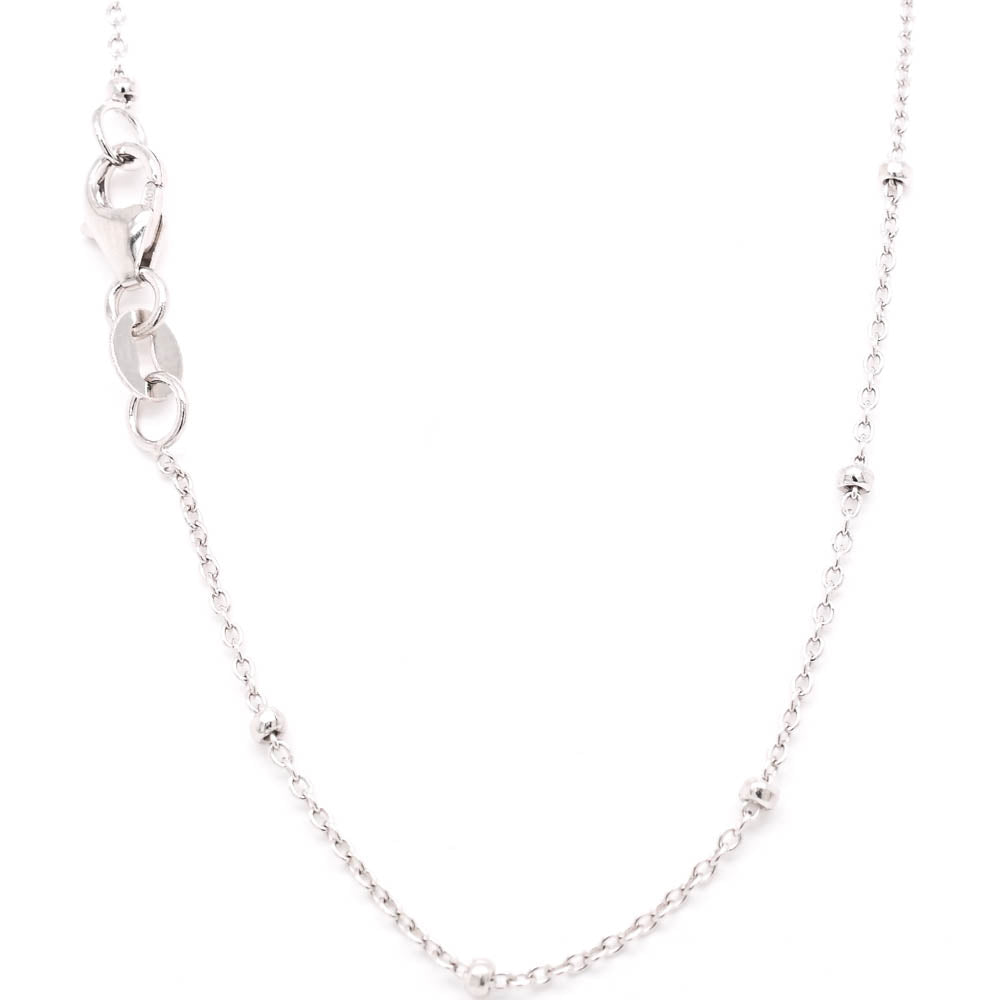 10KT White Gold 17" 0.5mm Fancy Link Chain.