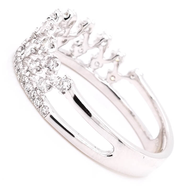 14KT White Gold 0.54CTW Diamond Celebration Ring.