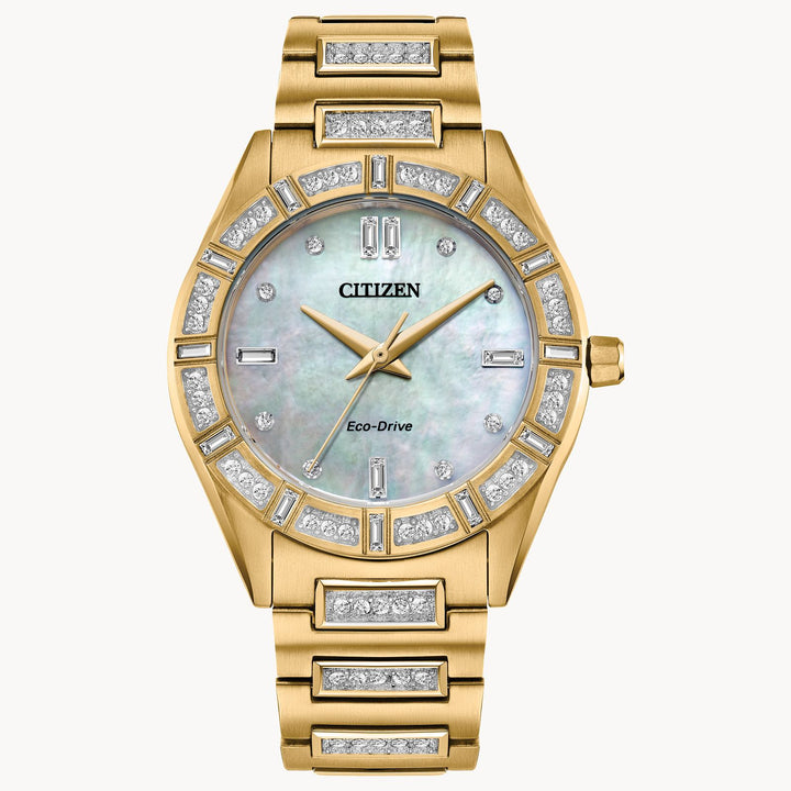Citizen Silhouette Crystal 34mm Eco-Drive Watch. EM1022-51D.