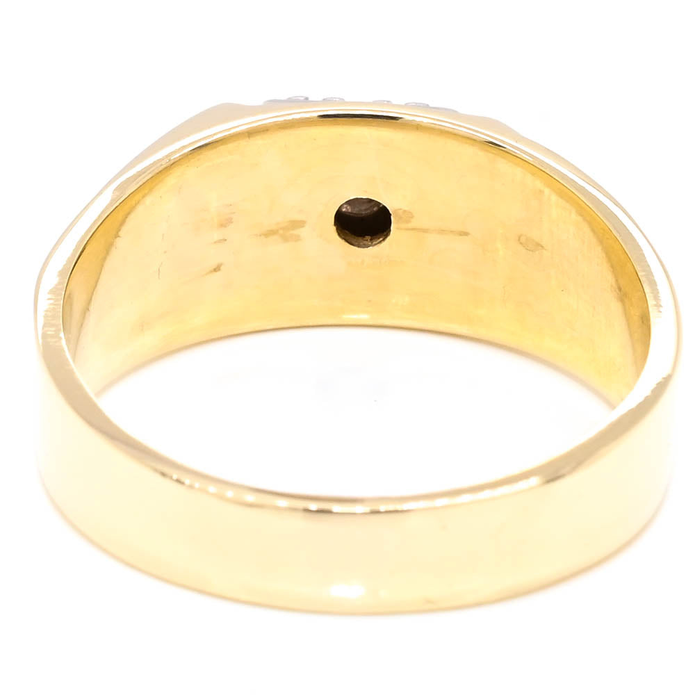 Graziella 10KT Yellow & White  Gold 0.20CTW Diamond Ring.