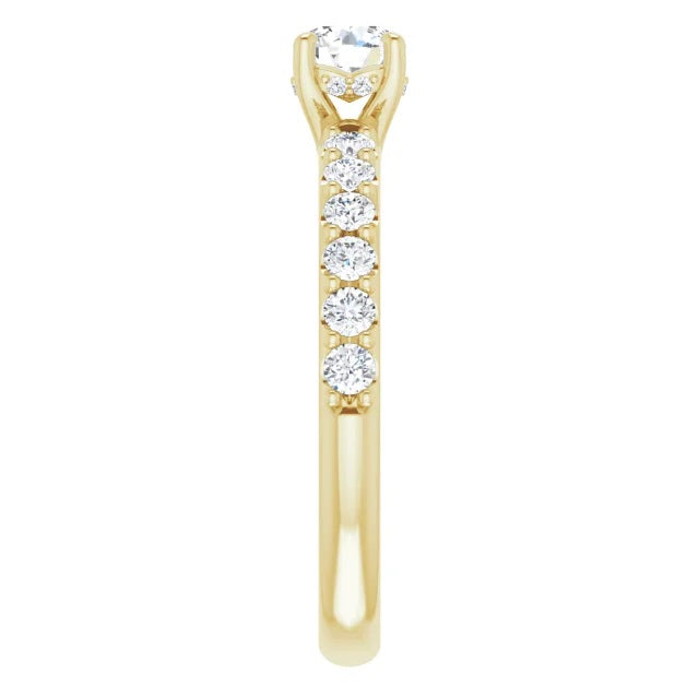 Graziella Originals Diamond Engagement Ring. 0.81CTW I1 - H Center Diamond.