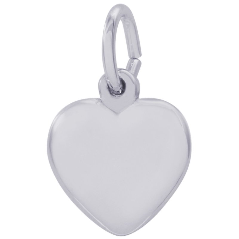 Rembrandt Sterling Silver Heart Puff Charm.