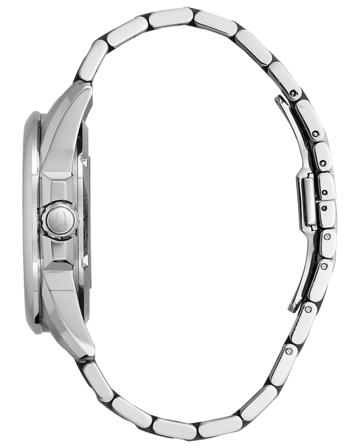 Bulova Sutton 43mm Automatic Watch. 96A187
Silver/Steel