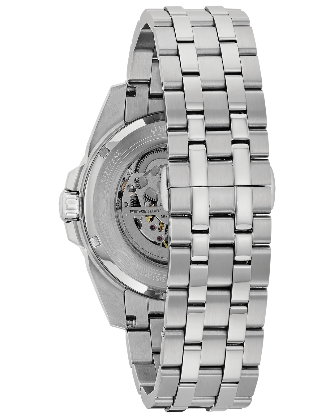 Bulova Sutton 43mm Automatic Watch. 96A187
Silver/Steel