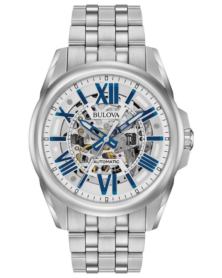 Bulova Sutton 43mm Automatic Watch. 96A187
Silver/Steel