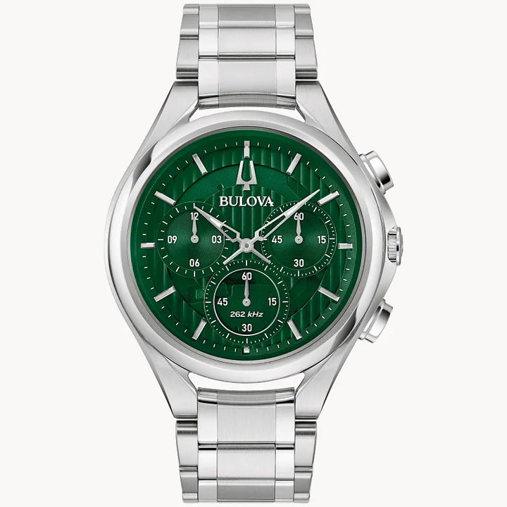 Bulova Curve 44mm Automatic Chronograph Watch. 96A297.