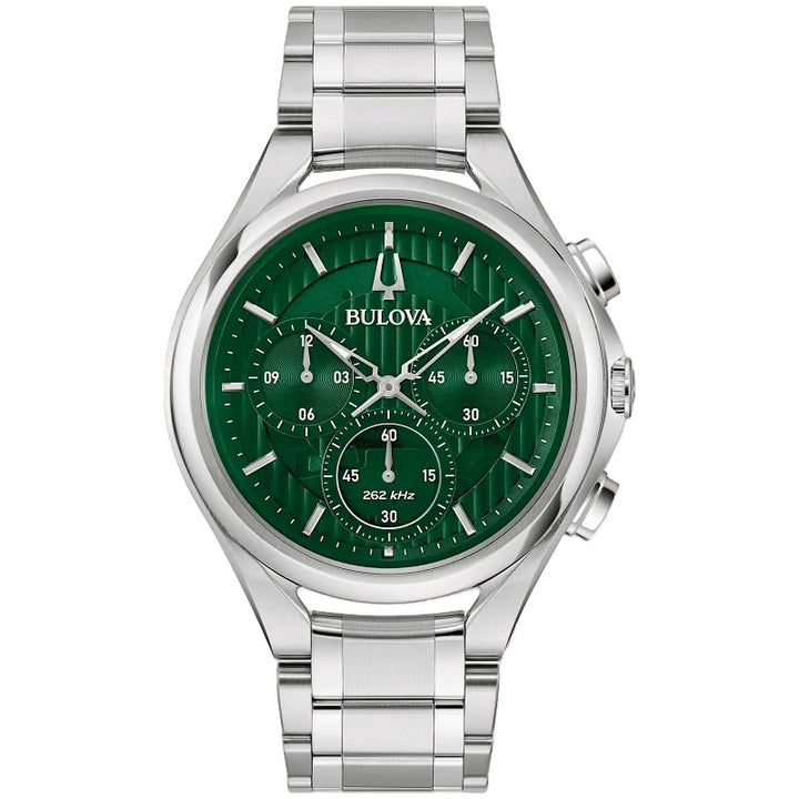 Bulova Curve 44mm Automatic Chronograph Watch. 96A297.