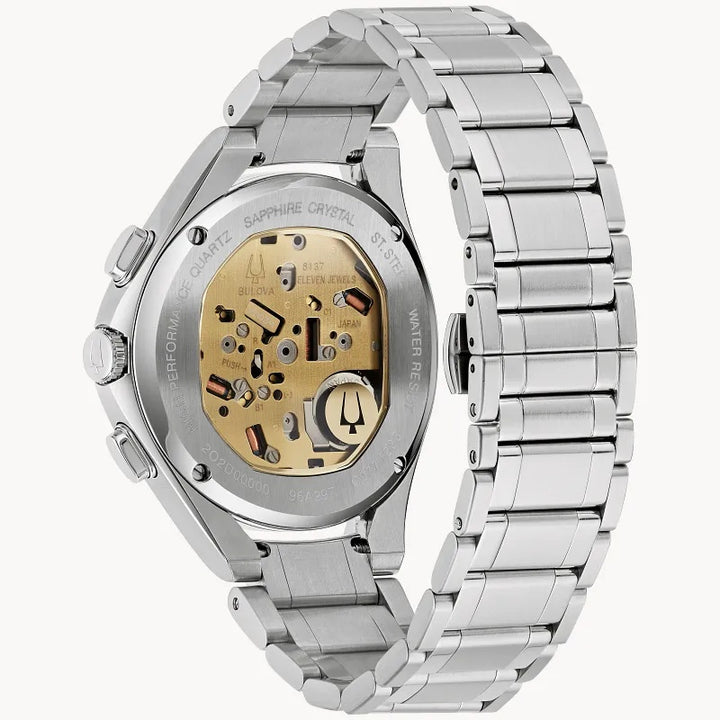 Bulova Curve 44mm Automatic Chronograph Watch. 96A297.