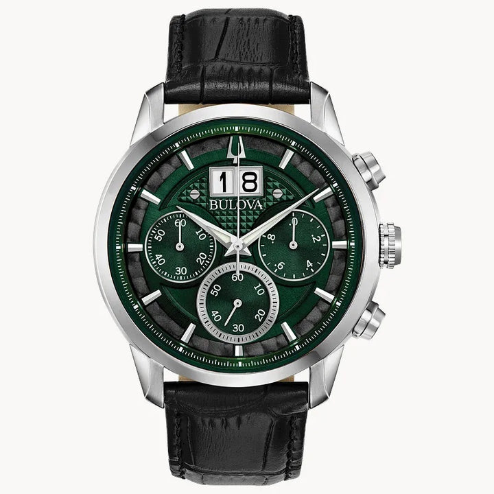 Bulova Sutton Chronograph 44MM Quartz Watch. 96B310