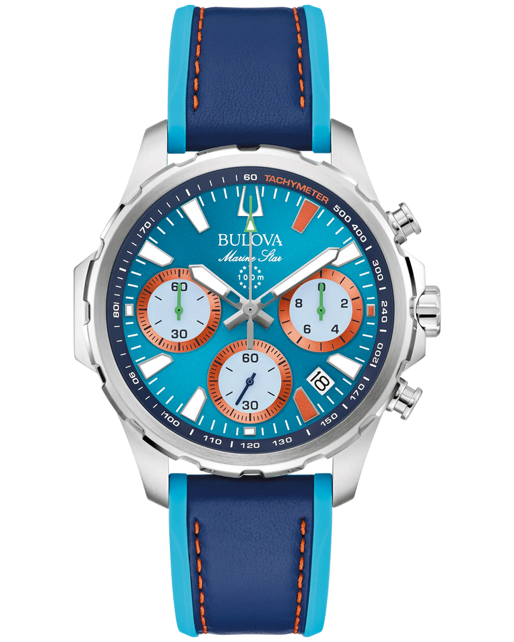 Bulova Marine Star E1 Team Miami 43mm Watch. 96B460
*SPECIAL BOX*
