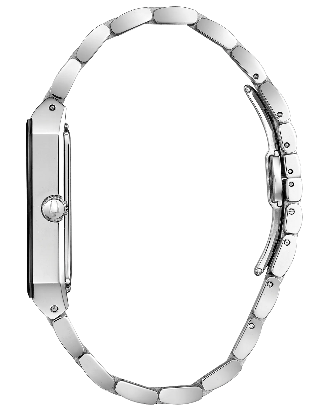 Bulova Quadra 30.5MM Quartz Watch. 96D145

Steel/Black/Diamonds