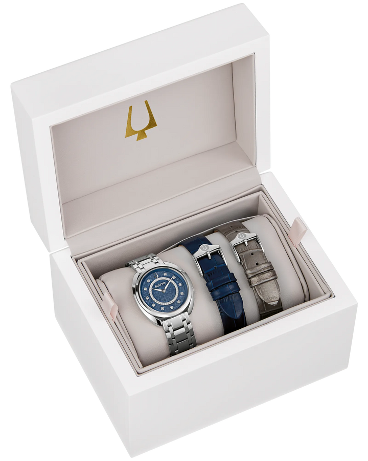 Bulova Duality 35mm Quartz Watch. 96X160

Steel/Blue/Diamond Dial.
