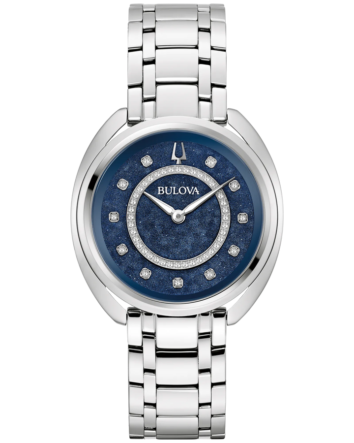 Bulova Duality 35mm Quartz Watch. 96X160

Steel/Blue/Diamond Dial.