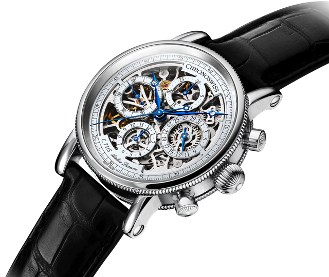 Chronoswiss Opus 41mm Chronograph Skeleton Automatic Watch. CH-7543.1S-SI/11-2
