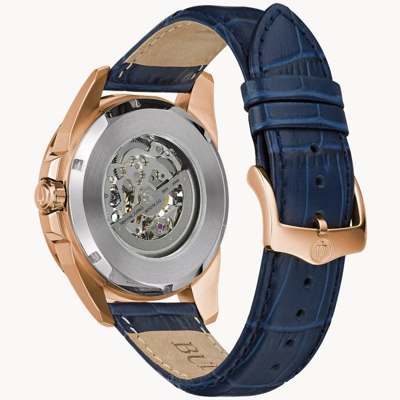 Bulova Sutton 43MM 3 Hands Automatic skeleton Watch. 97A161